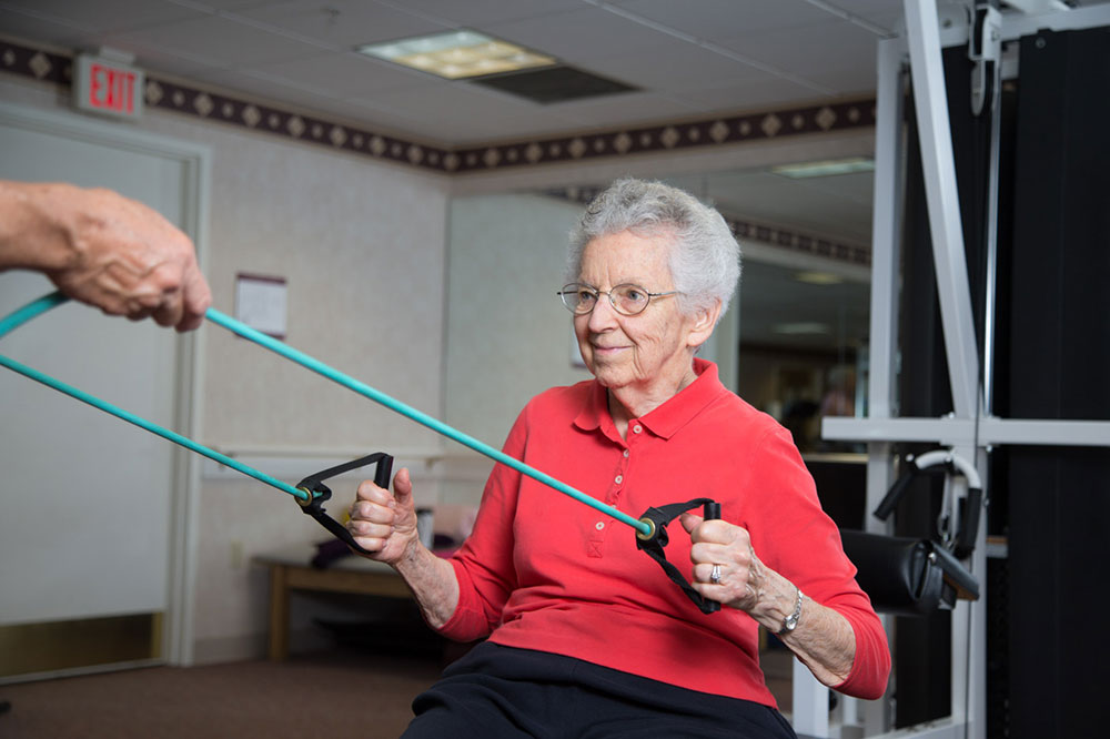 Resident in the rehabilitation suite